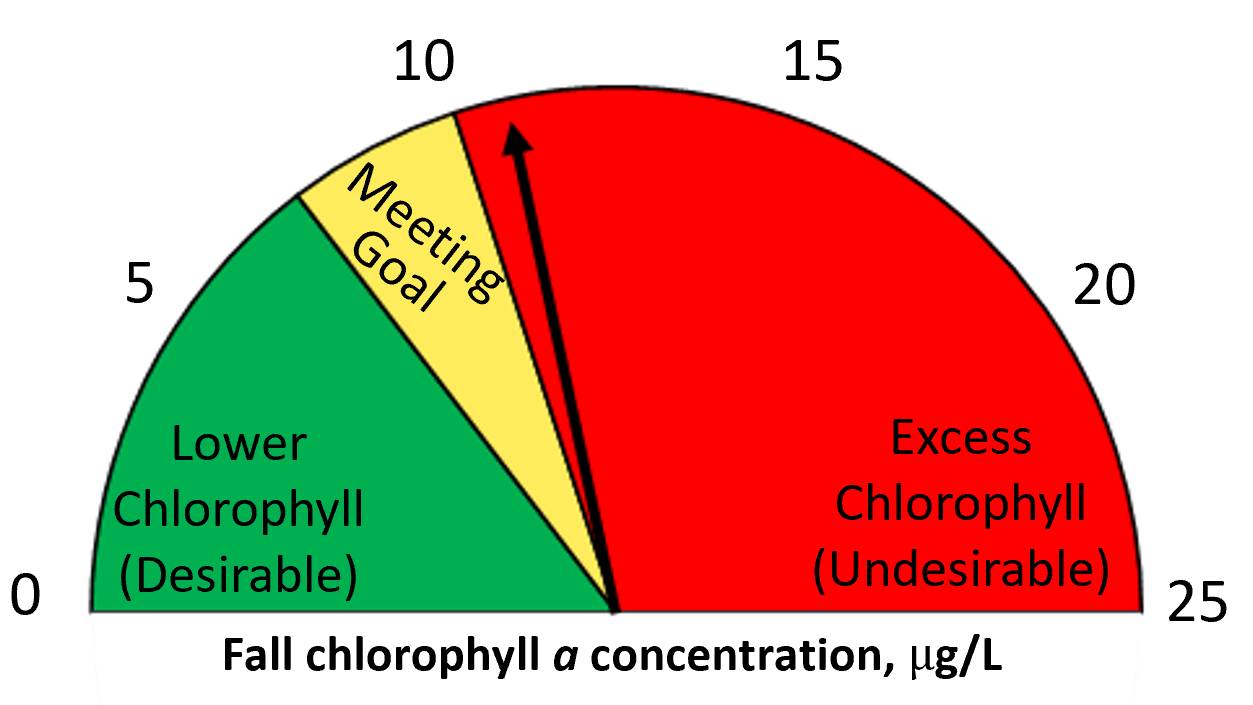 Fall 2025 chl a = 10.9 ug/L.